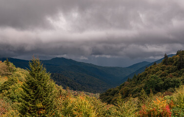 clouds over the Great Smoky Mountains National Park 