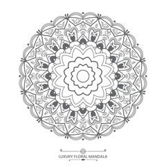 Luxury floral mandala, decorative mandala design ideal for coloring book