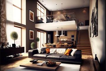 interior home design, house decoration  generative ai