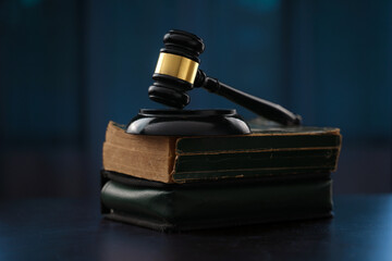 gavel and books for Islamic law concept 