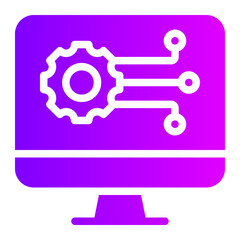 computer settings gradient icon
