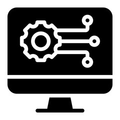 computer settings glyph icon