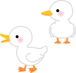 アヒルのデフォルメキャラクター