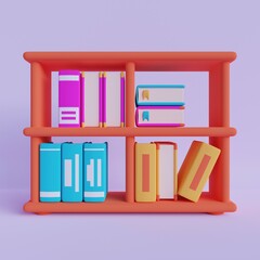 3d Rendering, library Illustration