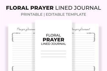 Floral Prayer Lined Journal