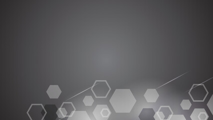 Abstract grey hexagons background. Geometry background.