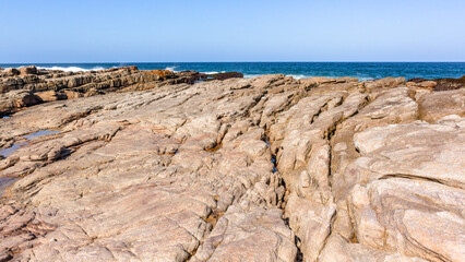 Ocean Rocky Coastline Blue Water Horizon