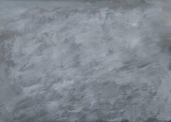 Acrylic painting abstract background of black and white. Abstract acrylic texture backdrop on paper. Black or dark wall concept. copy space for the text. Hand painted texture style.