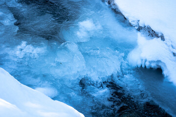 River ice in winter