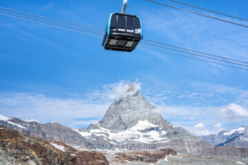 New cable car to Matterhorn glacier paradise, Zermatt, Switzerland