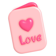 pink heart on love Book