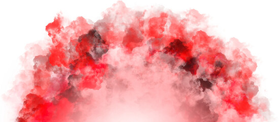 Fototapeta premium Realistic red white black smoke clouds