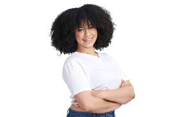 Fototapeta na wymiar An attractive young woman posing isolated on a PNG background.