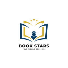 Graduation student education logo icon design, vector illustration.