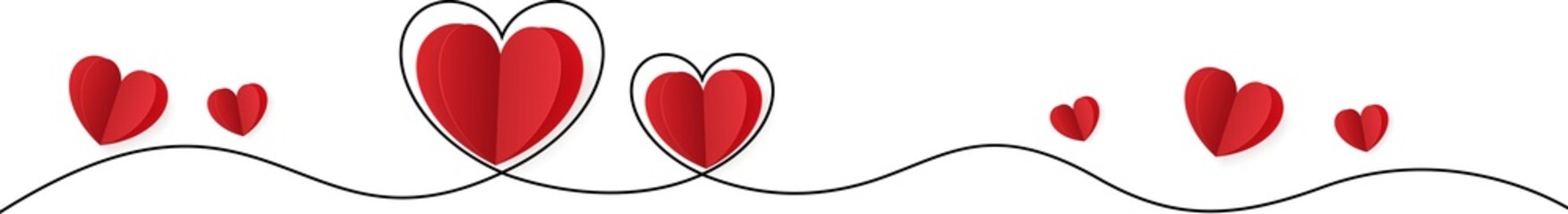 red paper heart with heart shape line drawing isolated on transparent background, png illustration © i_fleurs