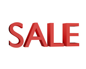3D sale banner isolated on transparent background PNG file format.