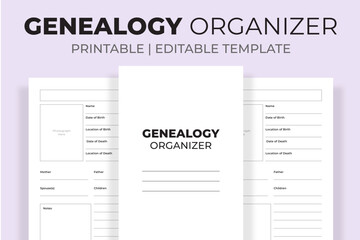 Genealogy Organizer - obrazy, fototapety, plakaty