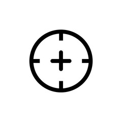 Obraz premium Aim icon flat. Illustration isolated on white background. Vector grey sign symbol