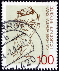 Postage stamp Germany 1993 Hans Fallada, novelist