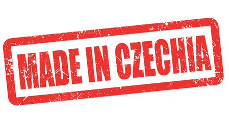 Made in Czechia - Red Rubber Stamp