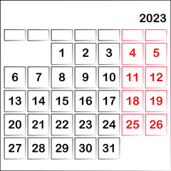 blank empty calendar illustration with copy space for march, png