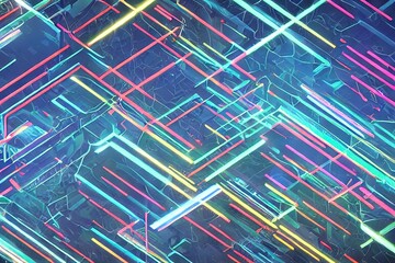 abstract background with lines, generative ai