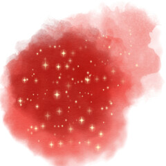 Red Art Watercolor Glitter Background