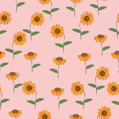 Cute hand drawn vintage floral pattern seamless  background vector illustration for fashion,fabric,wallpaper and print design
