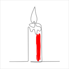 red burning candle