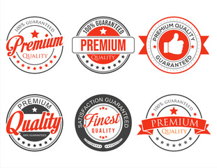 Premium quality retro vintage black and white badge 