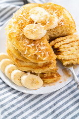 Coconut banana pancakes