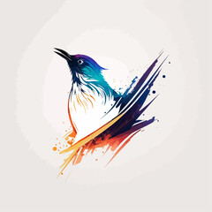 Bird Logo abstract design. Vector illustration on a light background