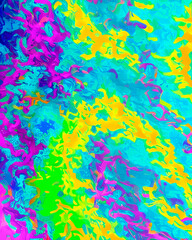 Fototapeta na wymiar Generative AI, ornate multi-colored paint streaks, intricate random drawing