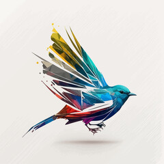 Bird Logo abstract design. Vector illustration on a light background