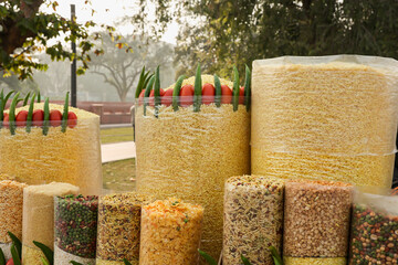 Bhel puri an popular Indian Snack. Bhelpuri Chaat chat is a road side tasty food from India Delhi. Puffed rice salad