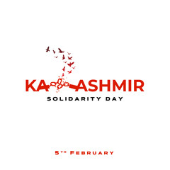 5th February Translation from Urdu: KASHMIR Solidarity Day. vector illustration.