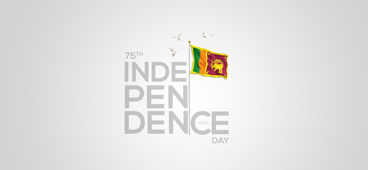 Happy Independence Day Sri Lanka National day Sri Lanka flag 2023 Independence Day Flyer 