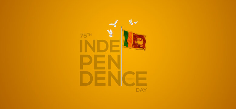 Happy Independence Day Sri Lanka National day Sri Lanka flag 2023 Independence Day Flyer - Powered by Adobe