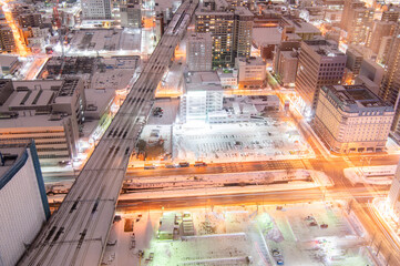 Naklejka premium 北海道 札幌 夜景 素材