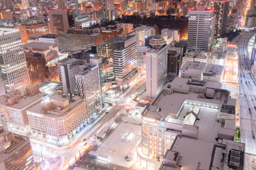 Fototapeta premium 北海道 札幌 夜景 素材