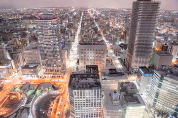 北海道　札幌　夜景　素材