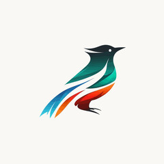 Bird Logo abstract design. Vector illustration on a light background