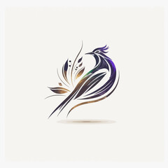 Bird Logo abstract design. Vector illustration on a light background