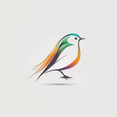 Bird Logo abstract design. Vector illustration on a light background