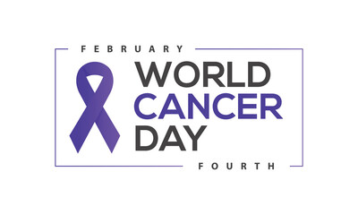 Cancer Awareness Poster, 4th February, Cancer Campaign Theme, Celebrate Cancer Day, World Cancer Day, cancer day, World cancer day design with awareness ribbon