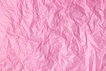 Background from delicate pink crumpled paper.  Lots of empty space