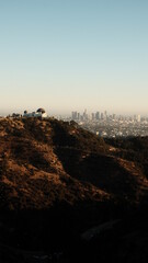 Panorama al tramonto di Los Angeles