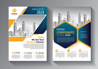 Brochure design, cover modern layout, annual report, poster, flyer in A4 with colorful triangles, geometric shapes for tech, science, market with light background