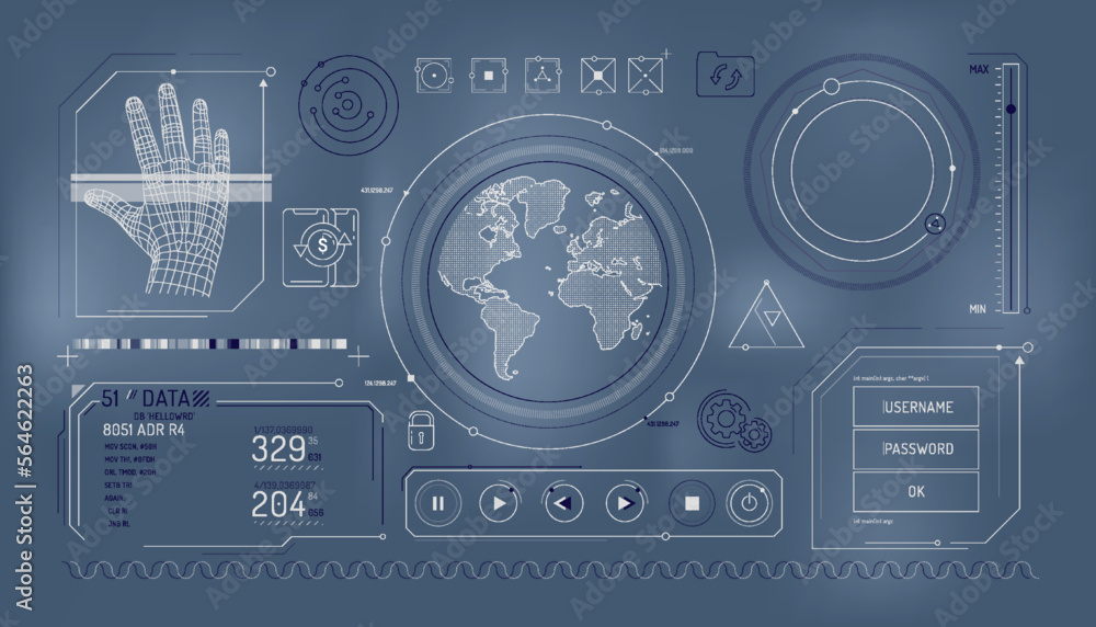 Poster set of infographic elements about global transactions and e-commerce security.