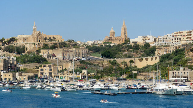 Mgarr, Gozo, Malta, seen from the Gozo ferry